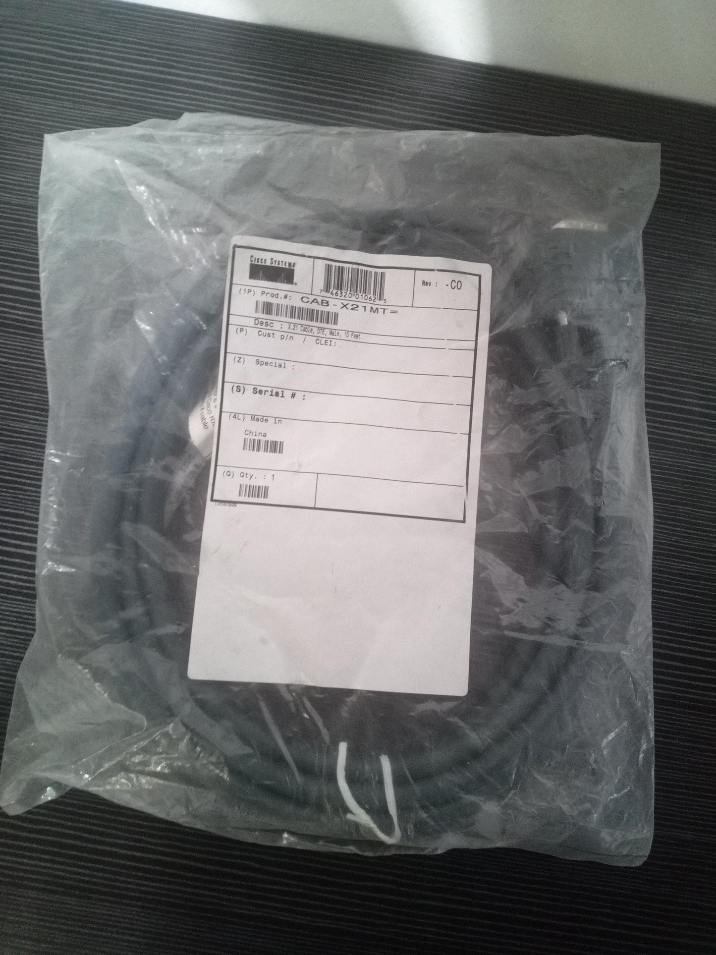 CAB-X21MT-C Cisco X.21 DTE Interface Cable with DB15 Male Connector – New