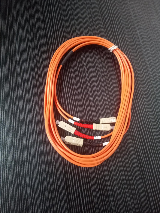 SC/PC to SC/PC Multimode Duplex Fiber Optic Patch Cord 50/125 3M PVC – Refurb