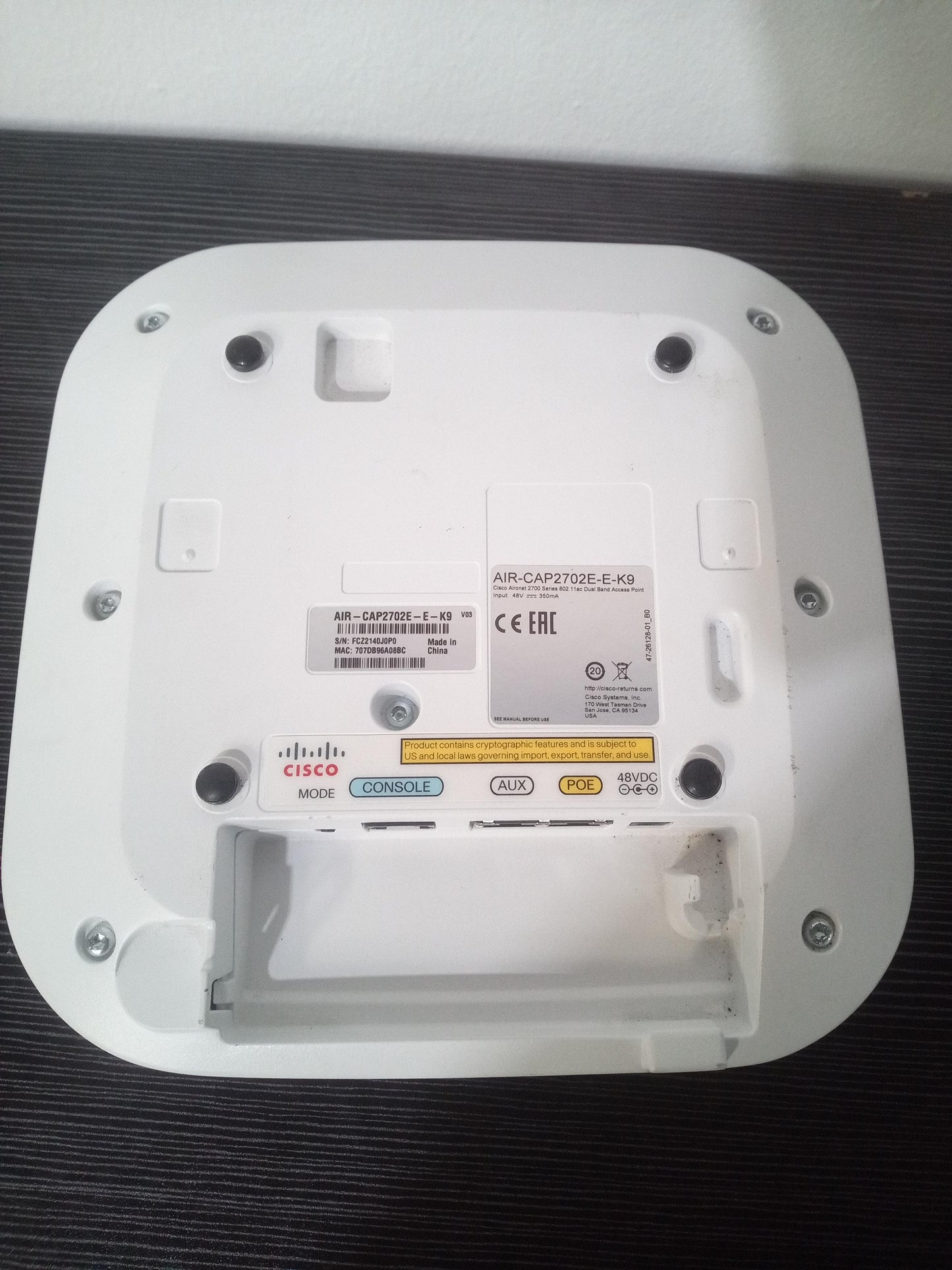 Cisco AIR-CAP2702E-E-K9 802.11ac Enterprise Wireless Access Point – Refurb