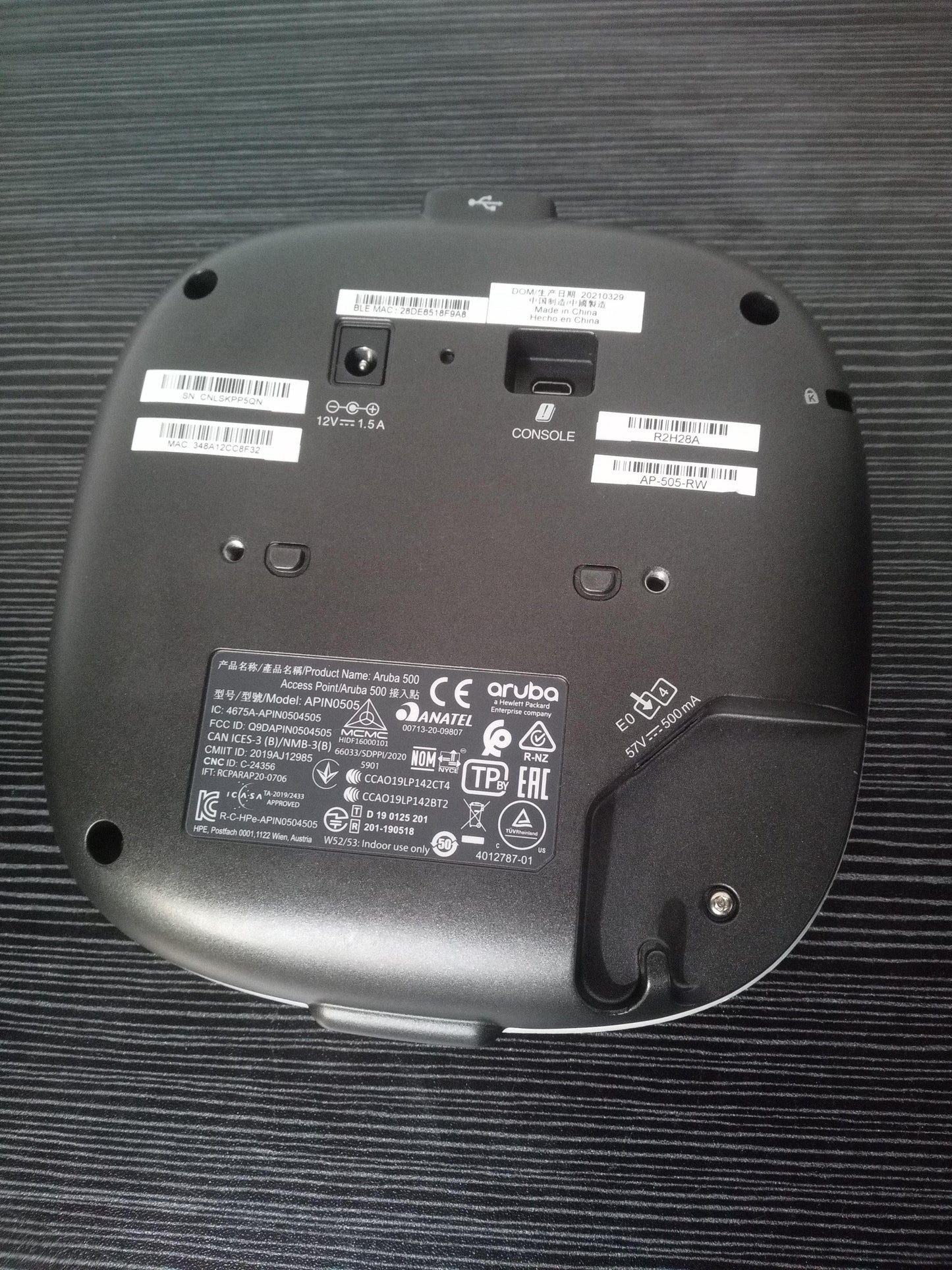 HPE Aruba APIN0505 Wi-Fi 6 802.11ax Enterprise Access Point – Refurb