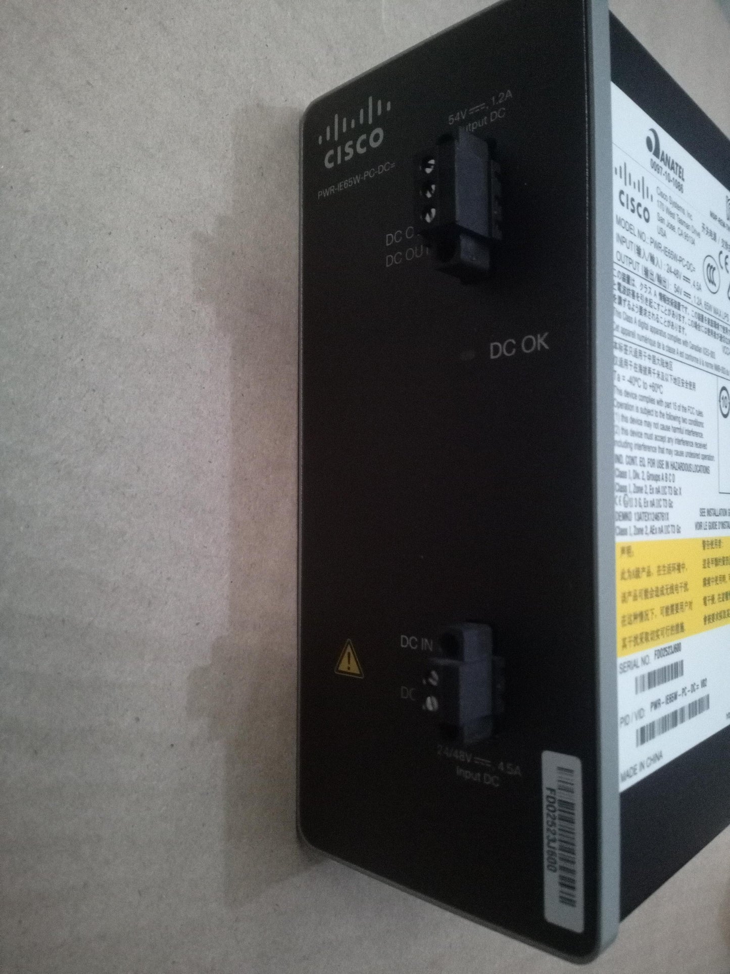 Cisco PWR-IE65W-PC-DC 65W 54V DC Power Module – New