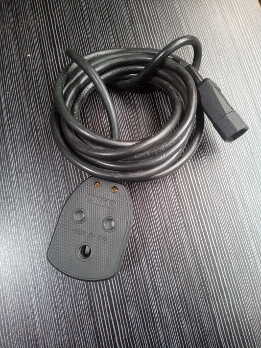 2-Way Plug with IEC Connector (Kettle Cord) for UPS – 1.8m Cord – Used