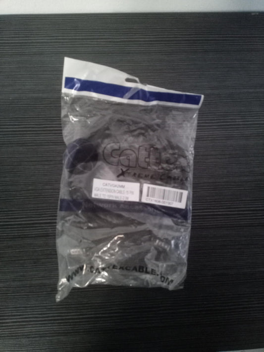 VGA Extension Cable 15 Pin Male to 15 Pin Male 2 Meter – New