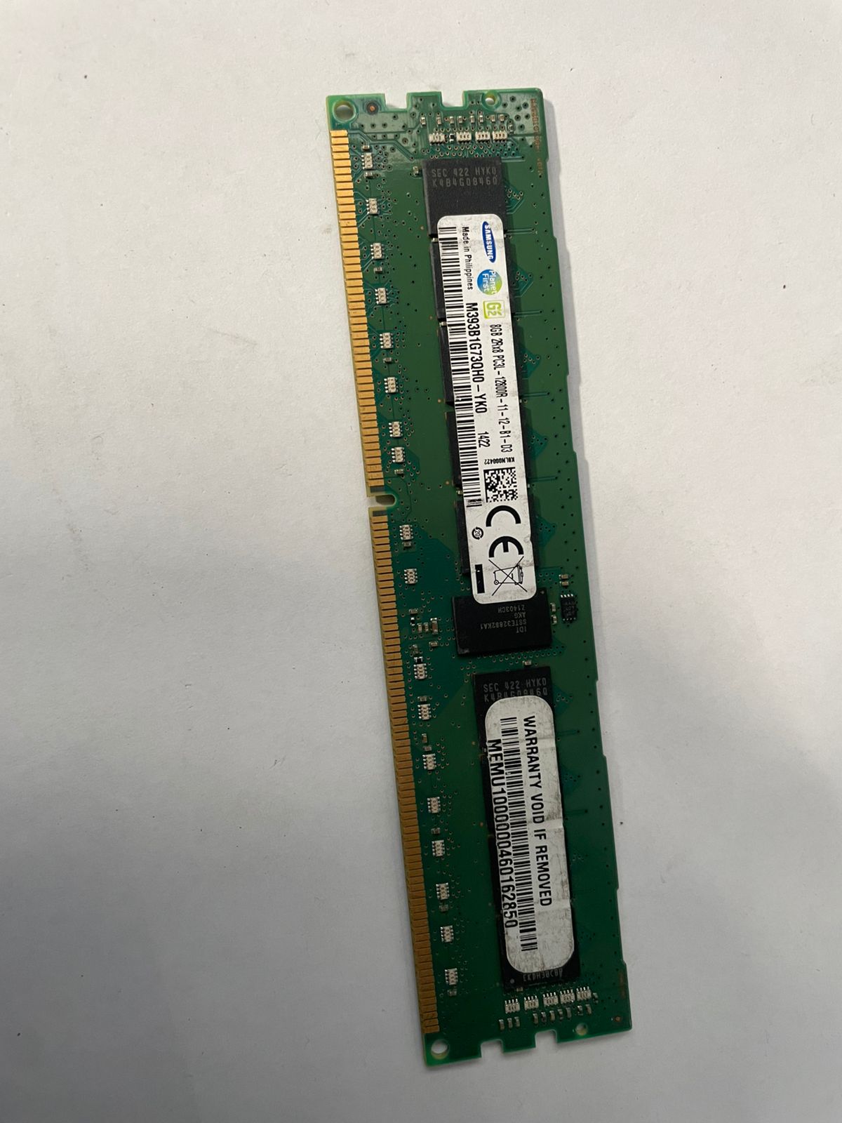 Samsung 8GB 2Rx8 PC3L-12800R-11-12-B1-D3 DDR3 ECC Registered Server RAM – Refurb