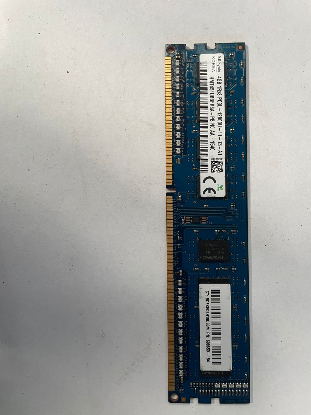 SK Hynix 4GB 1Rx8 PC3L-12800U-11-13-A1 DDR3 Desktop RAM – Refurb
