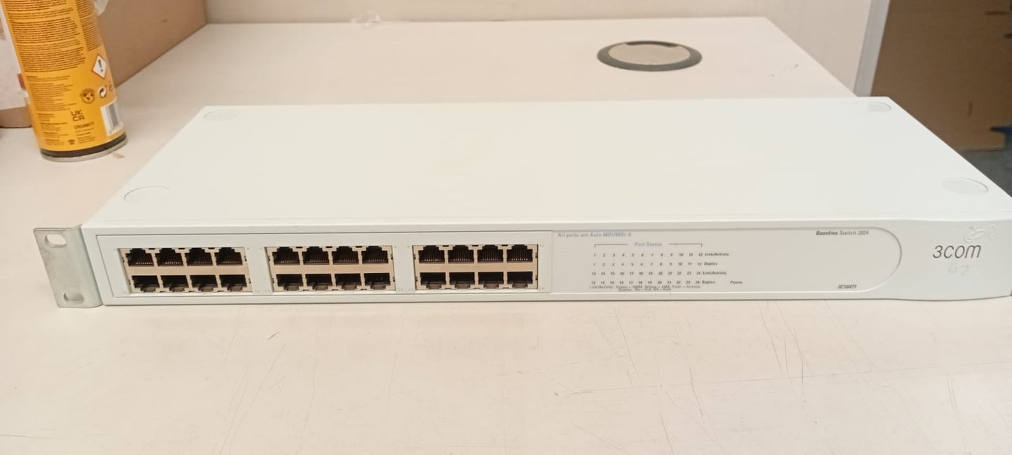3Com 3C16471 Baseline Switch 24 Port 10/100 Unmanaged Switch – Pre Owned