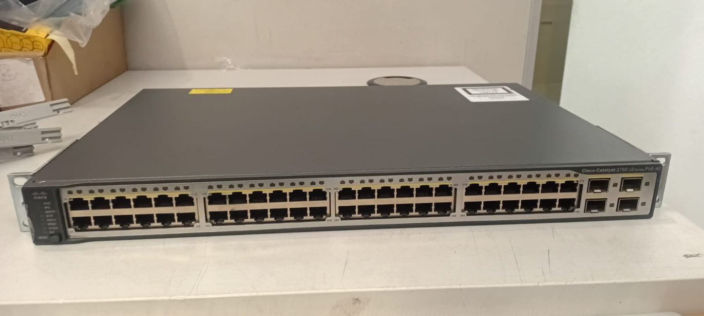 Cisco WS-C3750V2-48PS-S - 48 Port 10/100 Poe Switch - Refurb Switch