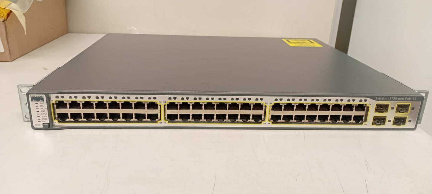 Cisco WS-C3750-48PS-S 48 Port Managed Layer 3 Switch – Pre-Owned