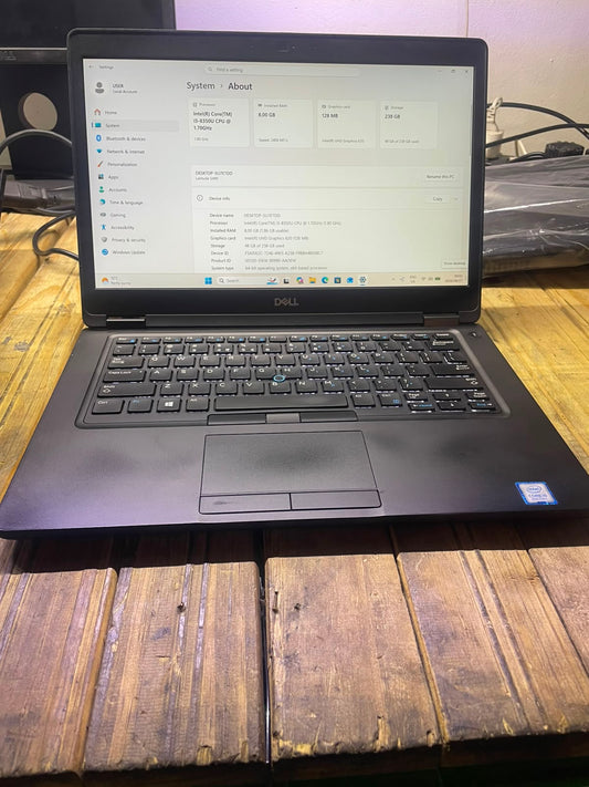 Dell Latitude 5490 14 Inch Laptop – i5 8350U – 8GB DDR4 – 256GB SATA SSD – Win11Pro – Battery Health 71% – No Adapter – Used