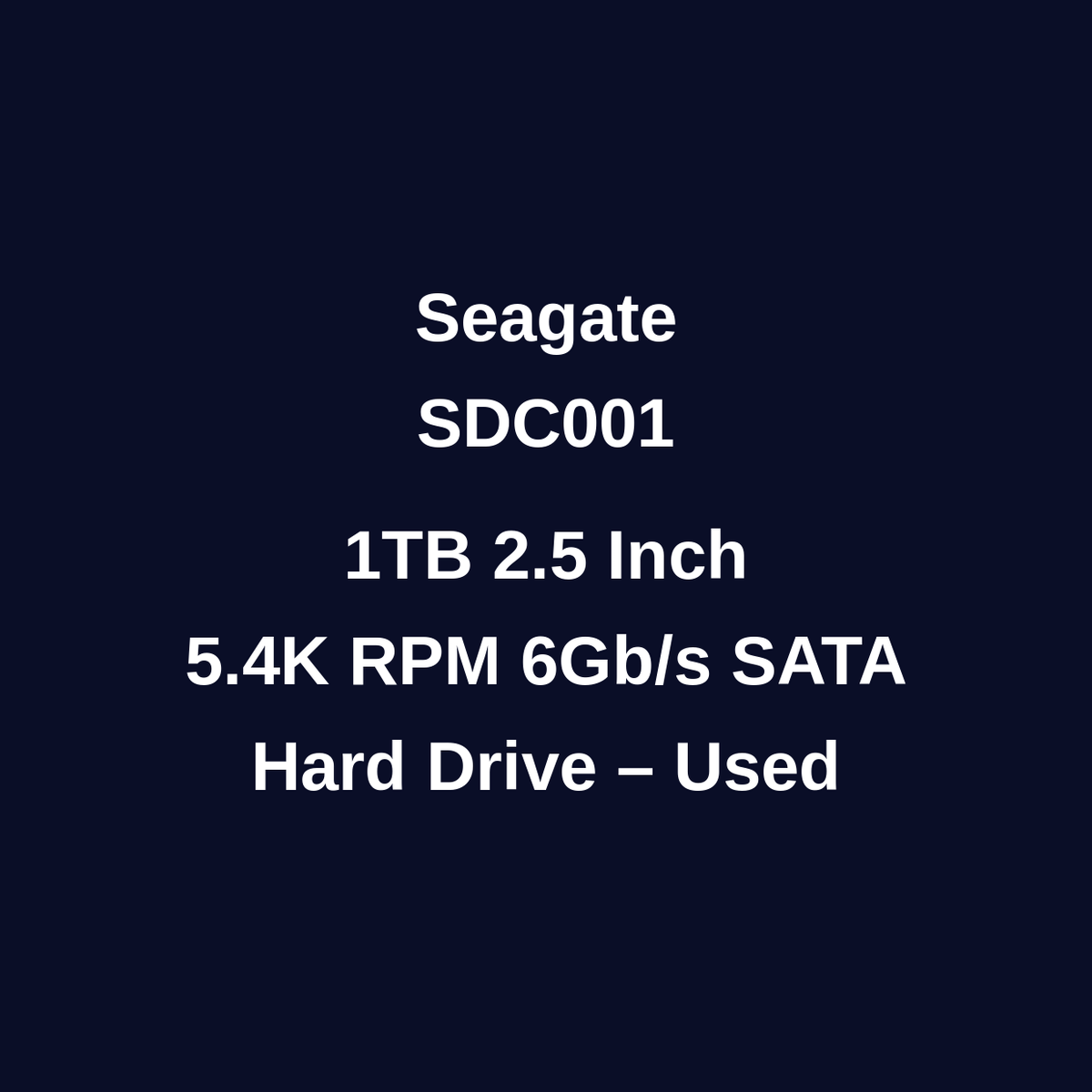 Seagate SDC001 1TB 2.5 Inch 5.4K RPM SATA 6Gb/s Hard Drive – Used