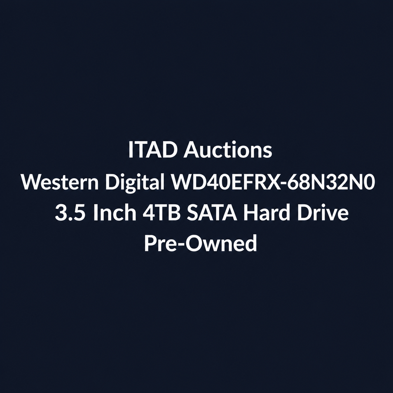 Western Digital WD40EFRX-68N32N0 3.5 Inch 4TB SATA Hard Drive - Used