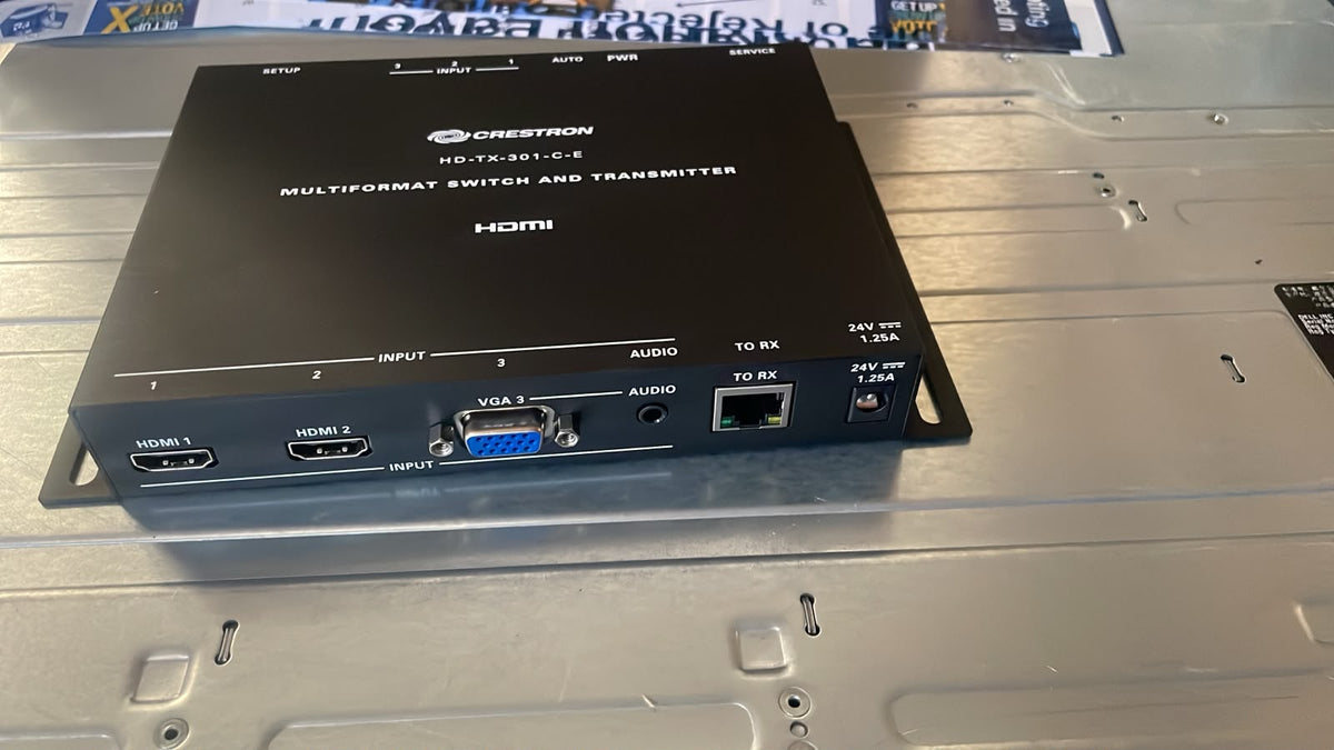 Crestron HD-TX-301-C-E DM Lite 3-Input HDMI and VGA Transmitter – New