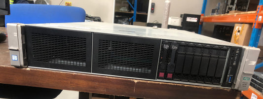 HP ProLiant DL380 Gen9 2U Rackmount Server – 8 SFF – 2 x Xeon E5-2698 v3 – 64GB DDR4 – 2 x 300GB SAS – P440 AR RAID – 331i + 534FLR-SFP – 2 x 1400W – Used