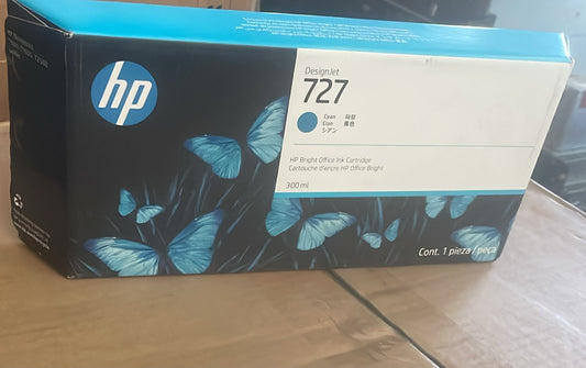 HP 727 F9J76A 300ml Cyan DesignJet Ink Cartridge – New