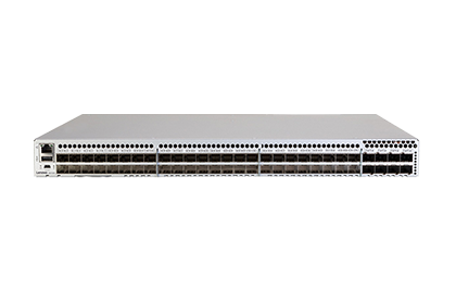 Brocade G720 64G Fibre Channel SAN Switch with 32 x 32G SW SFP+ Transceivers – Used