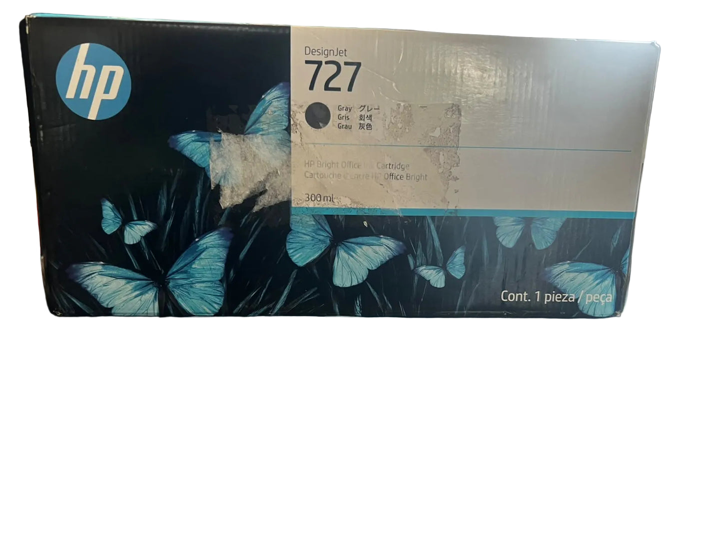 HP 727 F9J80A 300ml Gray DesignJet Ink Cartridge – New