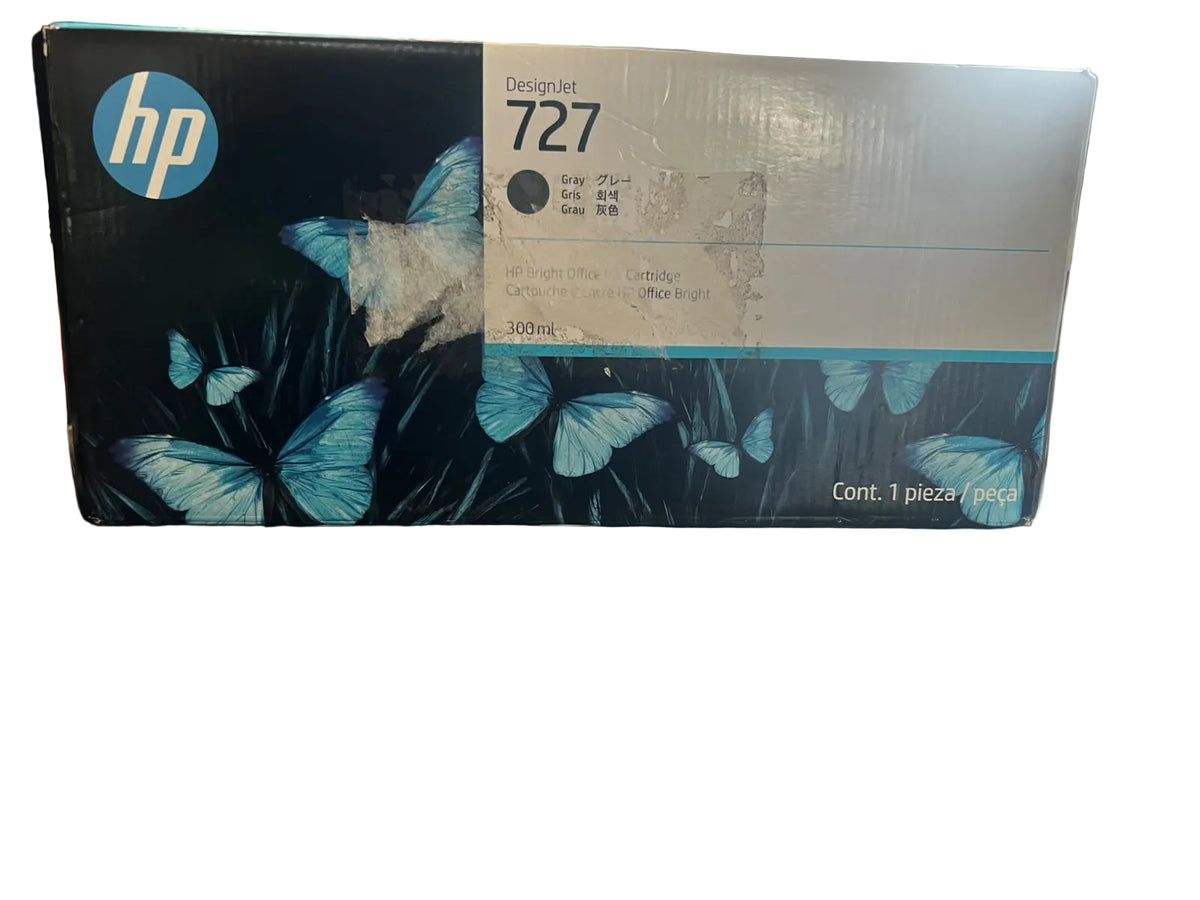 HP 727 F9J80A 300ml Gray DesignJet Ink Cartridge – New