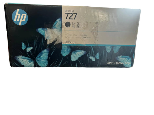 HP 727 F9J80A 300ml Gray DesignJet Ink Cartridge – New