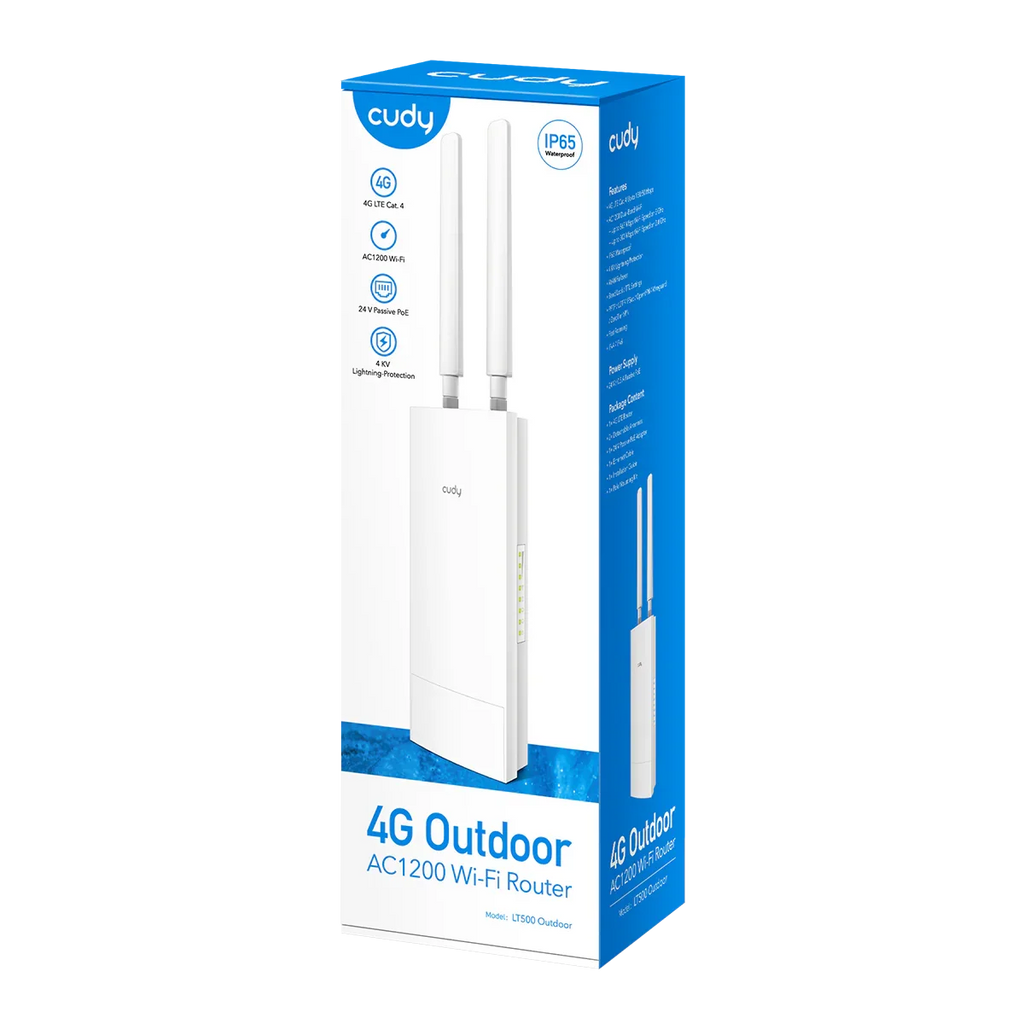 Cudy LT500 AC1200 4G Indoor/Outdoor LTE Wi-Fi Router – New