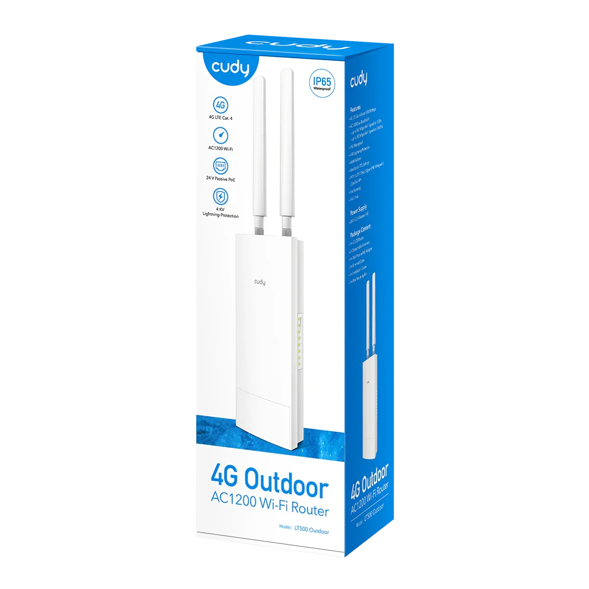 Cudy LT500 AC1200 4G Indoor/Outdoor LTE Wi-Fi Router – New