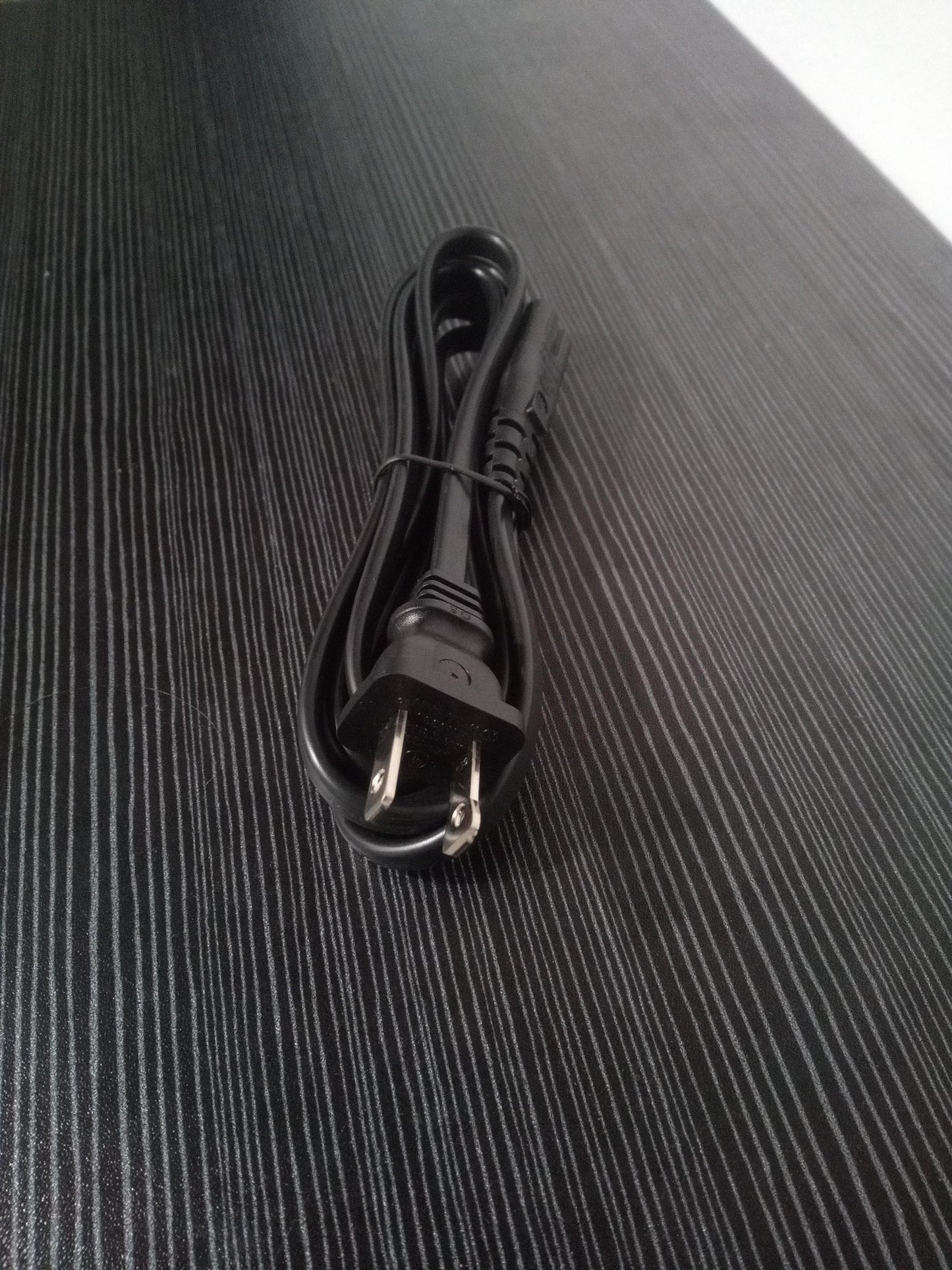 2-Prong AC Power Cord 18 AWG 2-Slot to IEC C8 Female Cable – Refurb