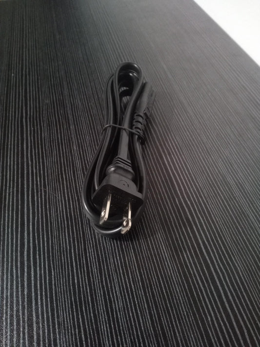 2-Prong AC Power Cord 18 AWG 2-Slot to IEC C8 Female Cable – Refurb