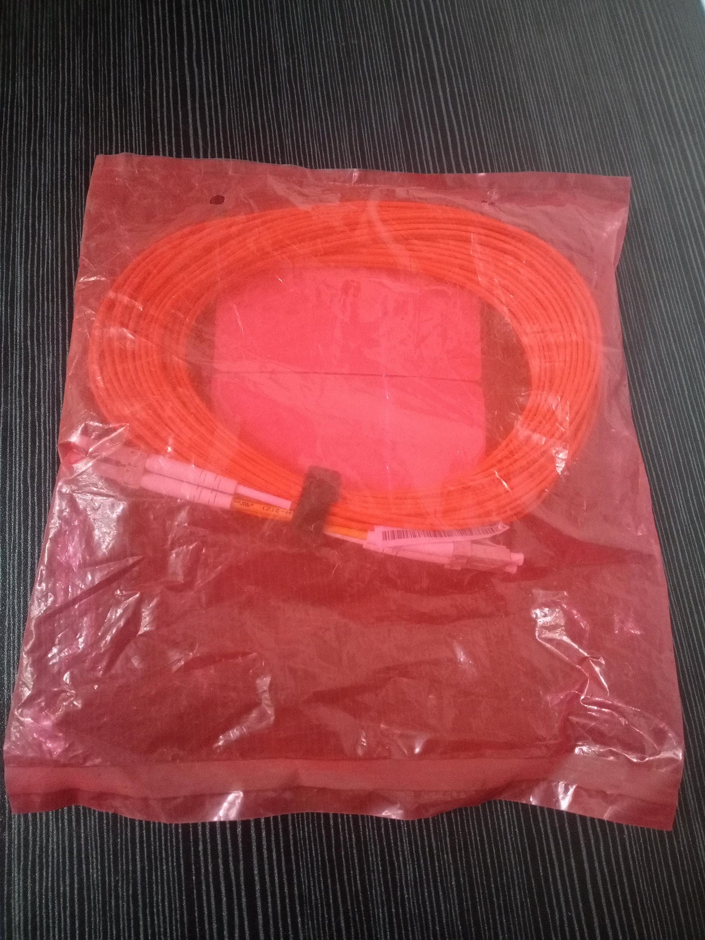 Amphenol 943-99573-10010 LC Duplex Multimode Fiber Optic Jumper Cable - 10 Meter – New