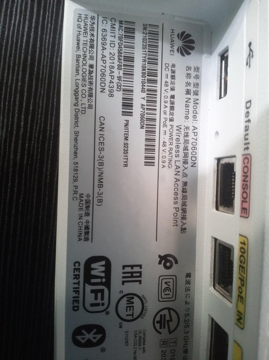 Huawei AP7060DN Indoor Wi-Fi 6 Access Point Only – Pre-Owned