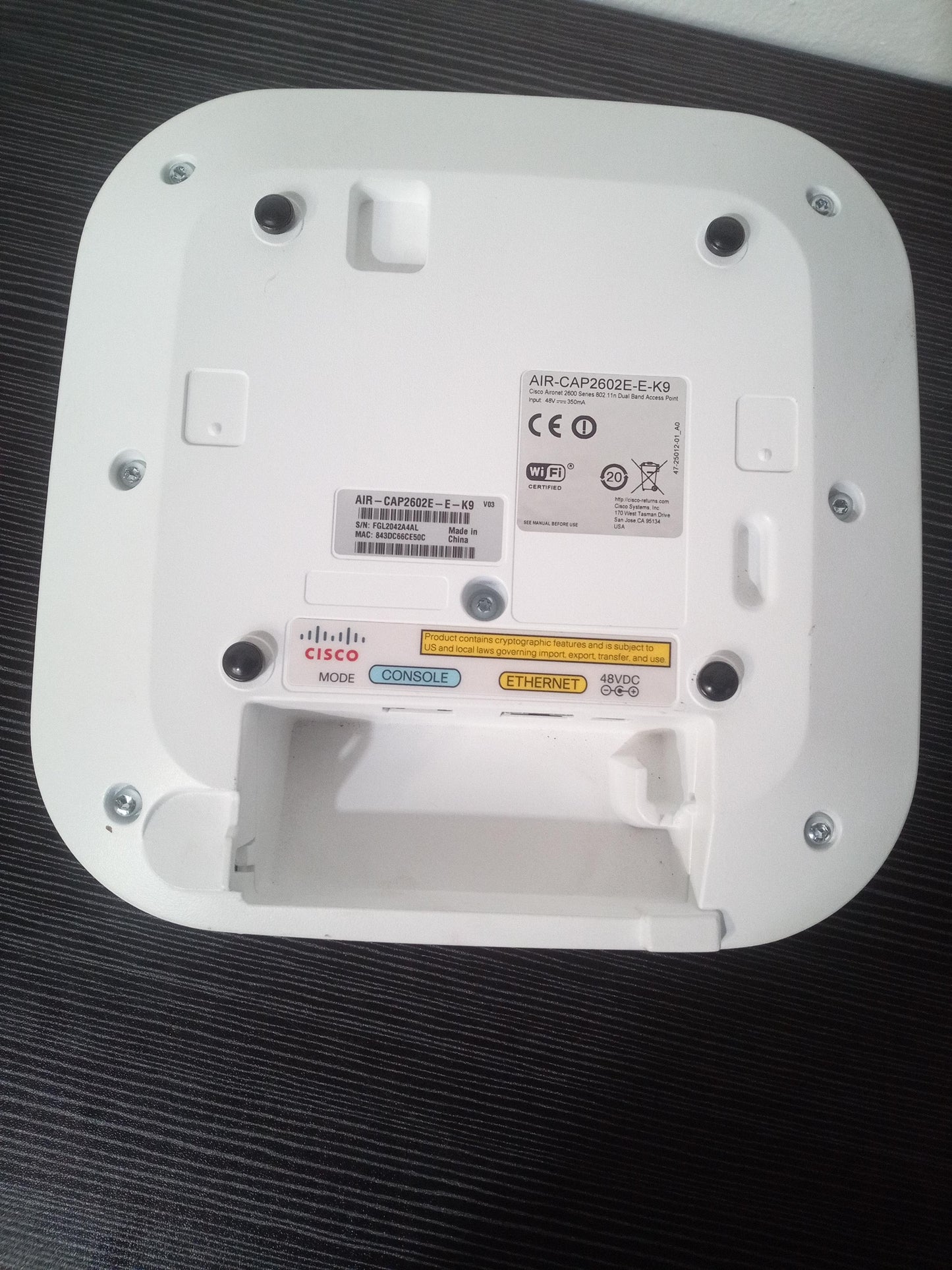 Cisco Aironet AIR-CAP2602E-E-K9 802.11n Dual Band Access Point – Refurb