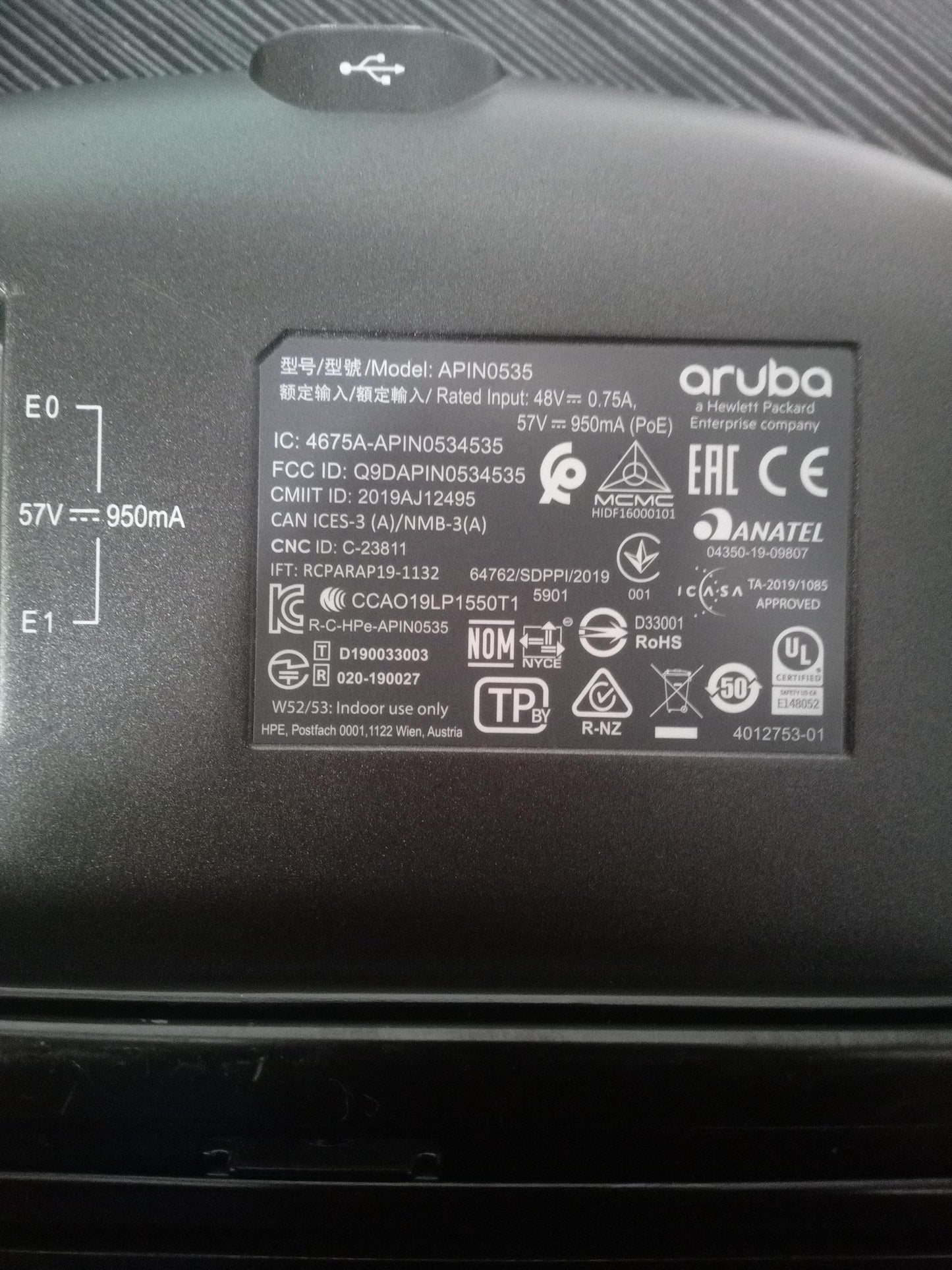 Aruba APIN0535 Wi-Fi 6 802.11ax Enterprise Access Point – Refurb