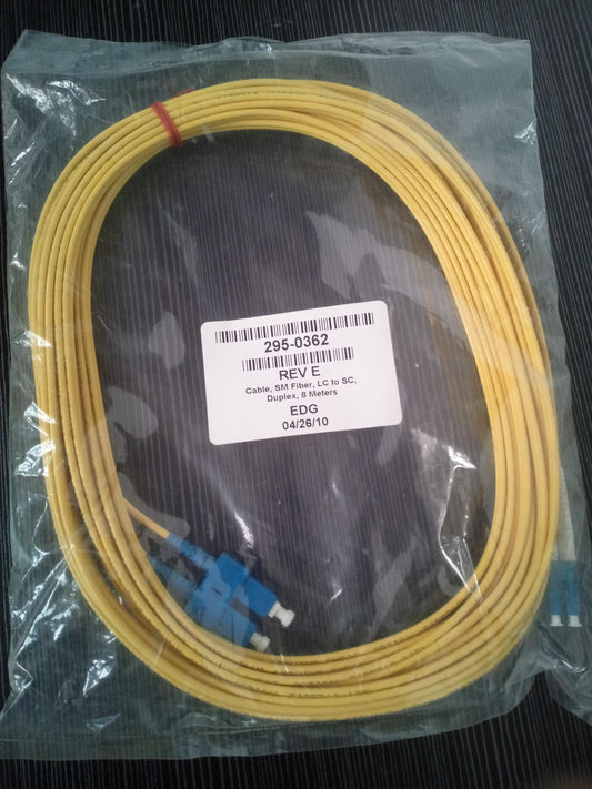 LC to SC 295-0362 8m Singlemode Fiber Optic Patch Cable (9/125) Duplex OS2 UPC – New