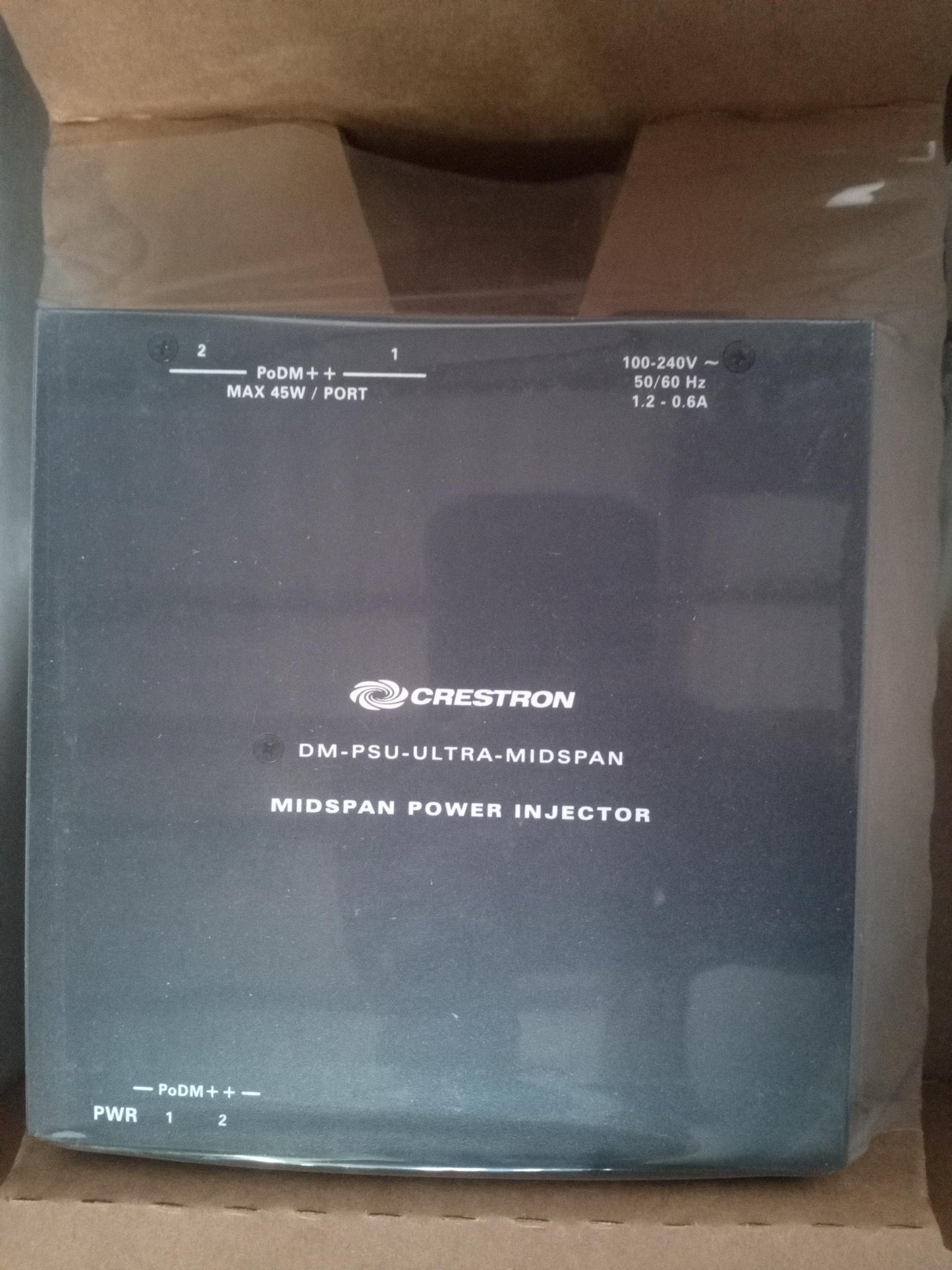 Crestron DM-PSU-ULTRA-MIDSPAN Ultra Midspan PoDM+ Power Injector – New