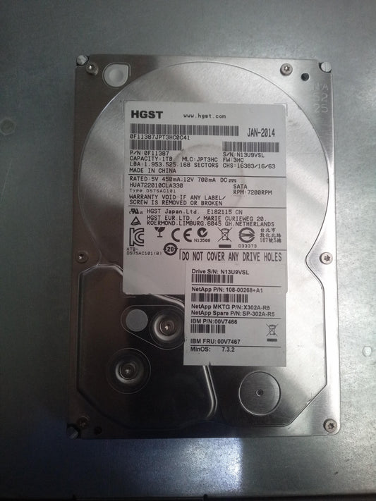 HGST HUA722010CLA330 3.5 Inch 1TB 7.2K 6Gbps SATA Hard Drive –Pre-Owned