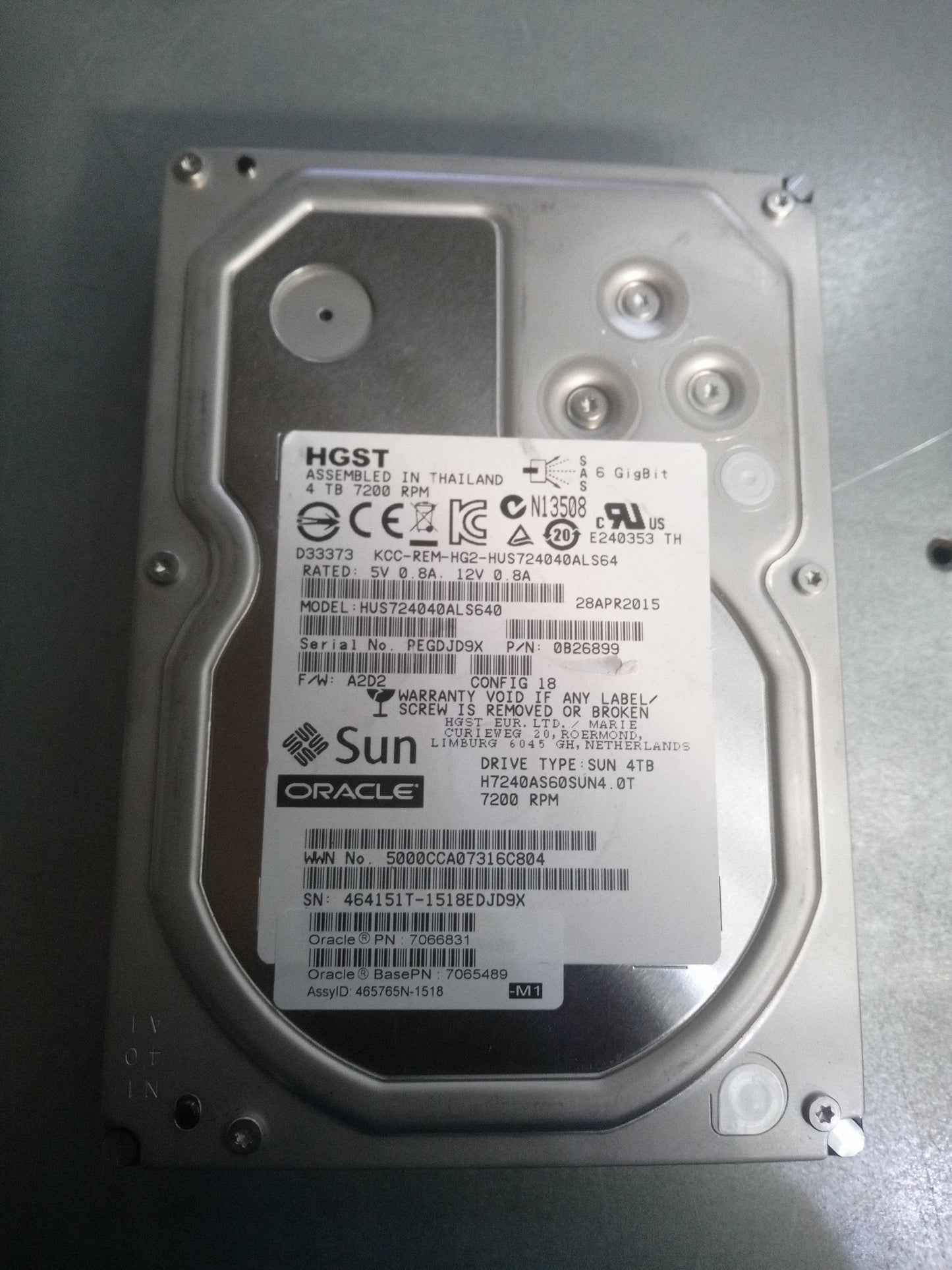 HGST HUS724040ALS640 3.5 Inch 4TB 7.2K RPM 6Gb/s SAS Hard Drive – Refurb