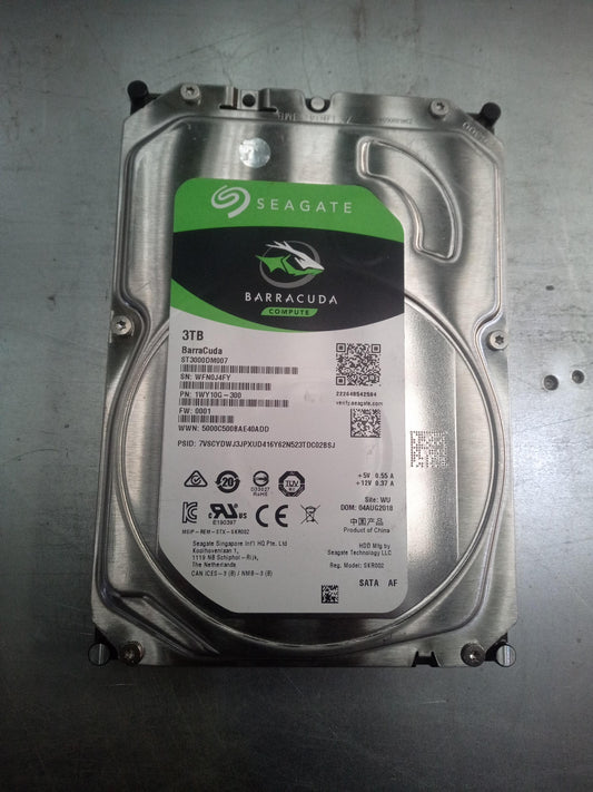Seagate ST3000DM007 3.5 Inch 3TB 5400 RPM 6Gb/s SATA Hard Drive – Used