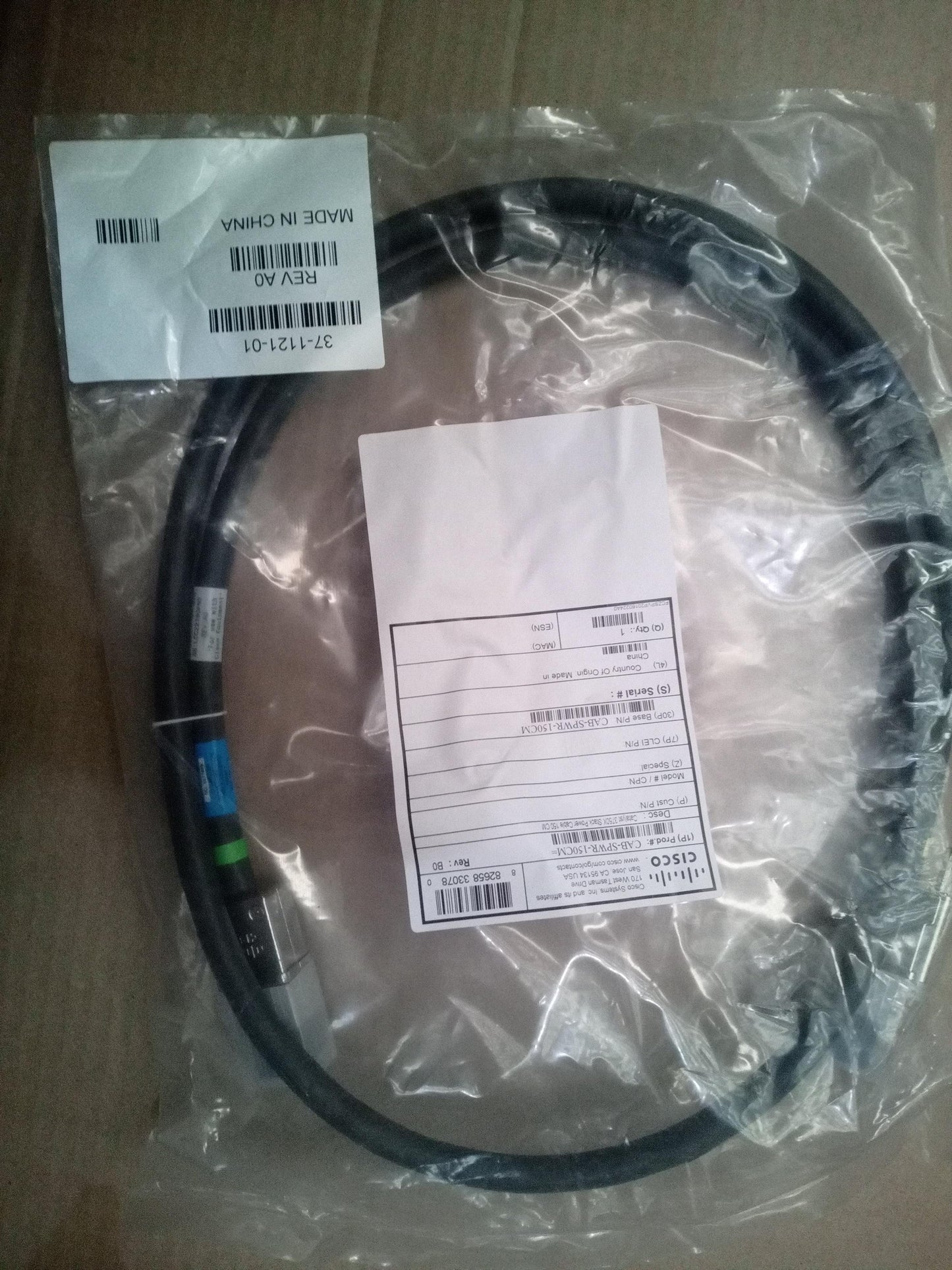 Cisco Catalyst CAB-SPWR-150CM 1.5M StackPower Interconnect Cable – New