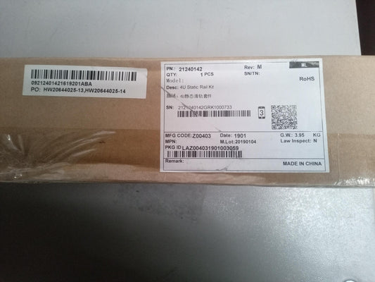 Huawei 21240142 4U Static Rail Kit – New