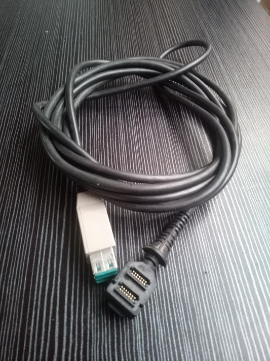 Dual 14-Pin IDC Female to 12V Powered USB 8P Scanner Cable for Verifone VX820 – Used