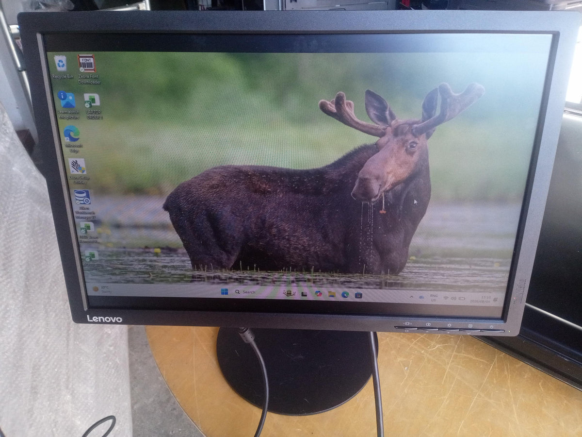 Lenovo ThinkVision T2054PC 19.5 Inch Wide Monitor – HDMI, DisplayPort & VGA – No Power Cable – Used