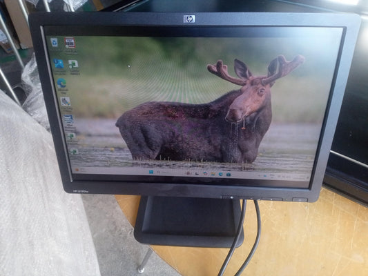 HP 1901W 19-Inch Widescreen LCD Monitor – VGA - No Power Cable – Used