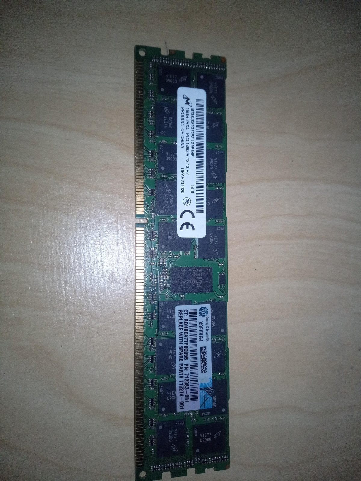Micron 16GB 2Rx4 PC3-14900R-13-13-E2 DDR3 Server RAM – Refurbished