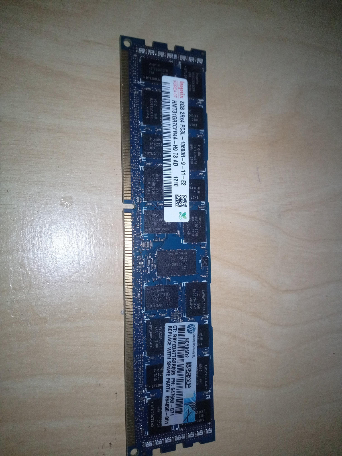 SK Hynix 8GB 2Rx4 PC3L-10600R-9-11-E2 DDR3 ECC Registered Server RAM – Refurbished