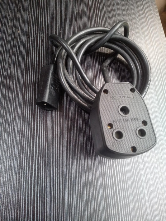 2-Way Plug with IEC Connector (Kettle Cord) for UPS – 1.8m Cord – Used