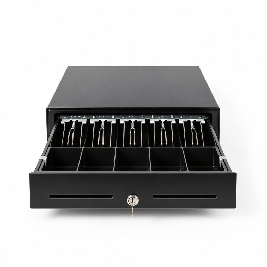 Heavy-Duty Steel Cash Register with 5 Compartments - Used