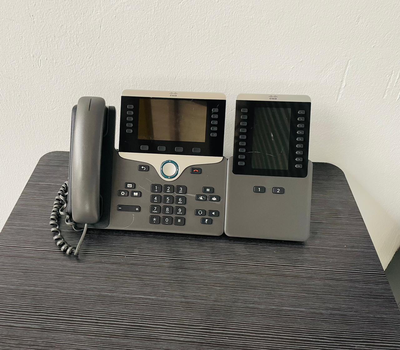Cisco CP-8851 with CP-BEKEM Unified Communication IP Phone with Key Expansion Module – Pre-Owned