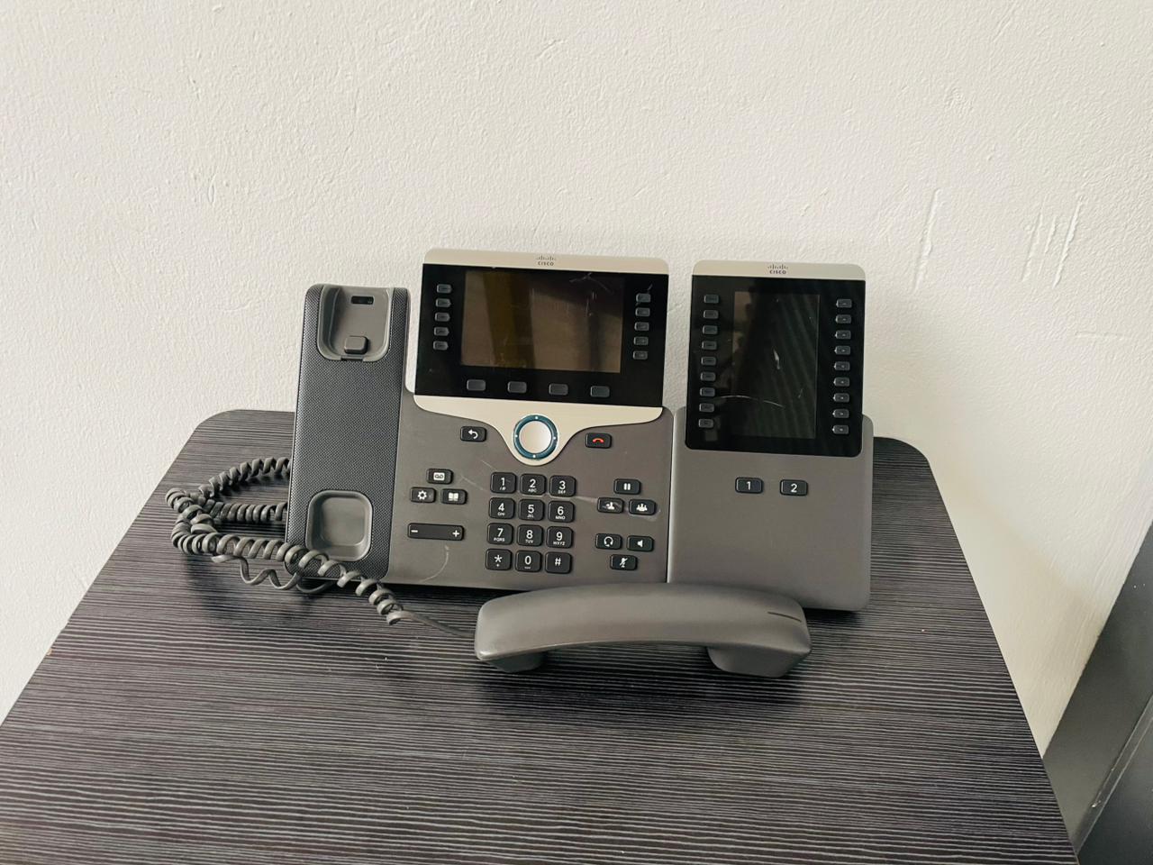 Cisco CP-8851 with CP-BEKEM Unified Communication IP Phone with Key Expansion Module – Pre-Owned