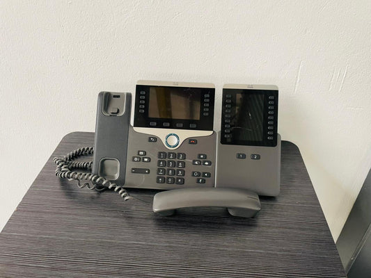 Cisco CP-8851 with CP-BEKEM Unified Communication IP Phone with Key Expansion Module – Pre-Owned