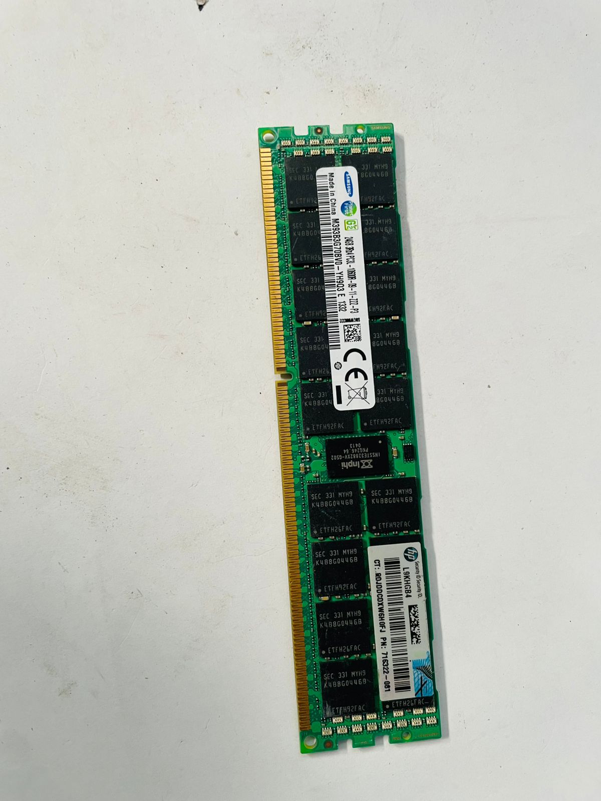 Samsung 24GB 3Rx4 PC3L-10600R-09-11-ZZZ-P3 Server RAM – Refurb