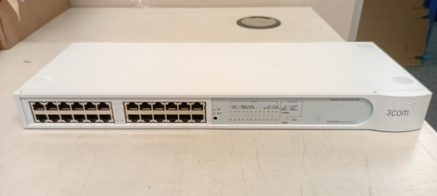 3Com 3C16593B SuperStack 3 Baseline Dual Speed 10/100 Ethernet Hub 24 Port – Pre Owned