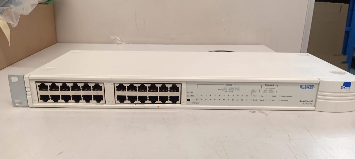 3Com 3C16406 SuperStack II PS Hub 40 Managed Ethernet Hub – Pre Owned